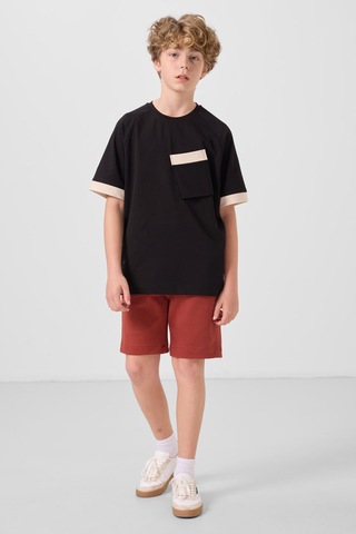 Tommylife Standart Fit Basic 2li Paket Bej-kiremit Erkek Çocuk Şort - 11293 Bej-kiremit