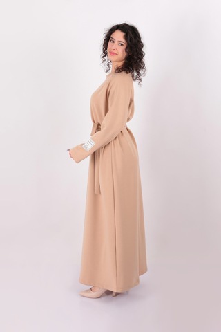 Soul 12556 Kadın Elbise Koyu Bej