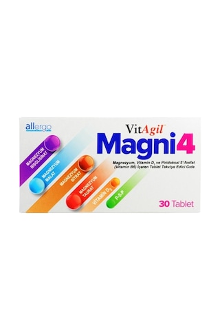 Vıtagıl Magnı4 Magnezyum Vitamin D3 P5p30