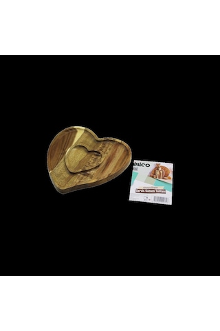 Ahşap Bambu Servis Tepsisi 2 Bölmeli Model 20x19.5x1.5 Cm Diğer