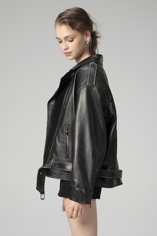 Dericlub Wm031 Oversize Biker Unisex Silme Deri Mont