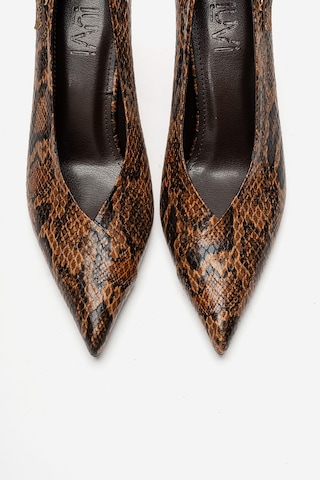 Luvi Shoes Polly Taba Multi Kadın Topuklu Ayakkabı