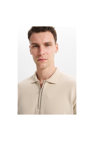 AR-MA Arma Erkek Selanik Kumaş Polo Yaka Yarım Fermuarlı Regular Fit Sweatshirt Kazak K30554697902 Bej