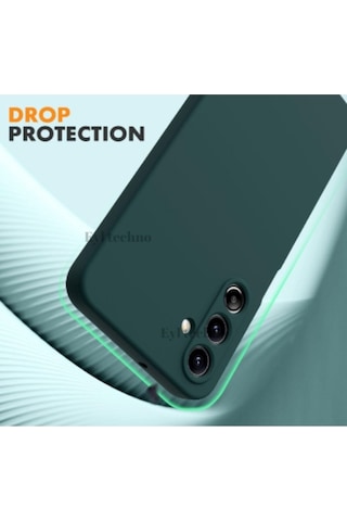 Samsung Galaxy Uyumlu A26 5g Kılıf Renkli Yumuşak Silikon Kapak Ekran Koruyucu Cam 9h Temperli -yeşil Yeşil