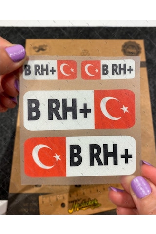 Bay Etiket Bt05 Reflektif B Rh Pozitif (+) Kan Grubu Sticker Seti