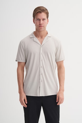 Cazador Erkek Regular Fit Örme Kısa Kol Gömlek 20410 A.gri