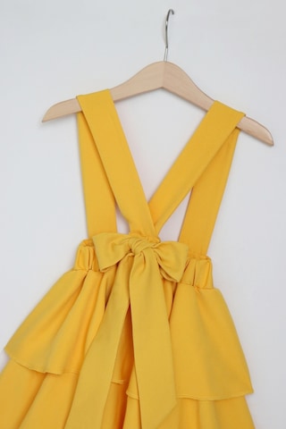Kız Çocuk Helen Sarı Askılı Kat Kat Bağlama Jile  Elbise