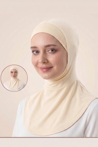 Penye Boyunluk Bone Terletmez Kaşındırmaz Yumuşak Likralı Ninja Bone Krem