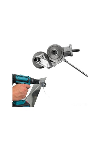 Youmex Elektrikli Matkap Dönüştürülebilir Metal Kesici - 360 Derece Çift Kesme Başlığı İle Metal Levha, Demir, Çelik, Bakır Ve Aluminyum Kesimi