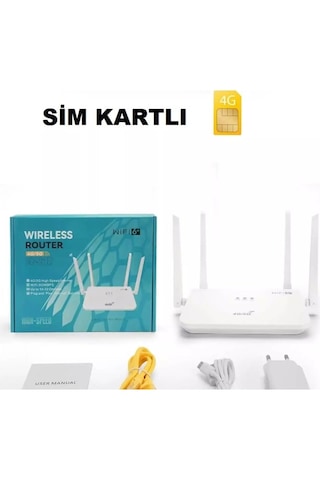 Pars Prs-cp14g 4g Kablosuz Yönlendirici Wifi 6+ 300 Mbps 4g Sim Kartlı