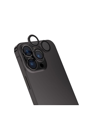 Apple Uyumlu iPhone 15 Pro Max Zore Cl-13 Kamera Lens Koruyucu Siyah
