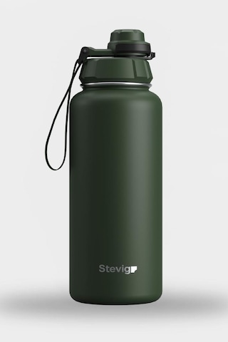 Stevig 1 Hand Leak-proof Sızdırmaz Çelik Termos 1000 Ml Green St-215
