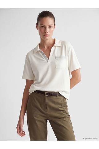 Lcw Everyday Ekru Polo Yaka Kadın Tişört