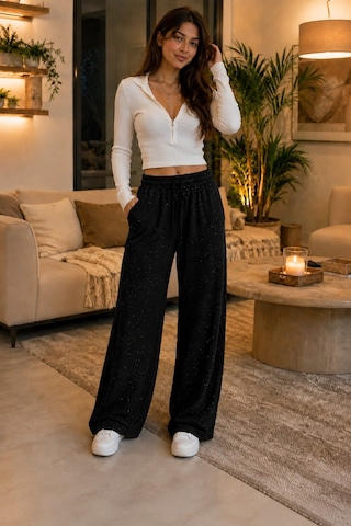 Unika Boutique Kadın Tek Alt Simli Eşofman Siyah
