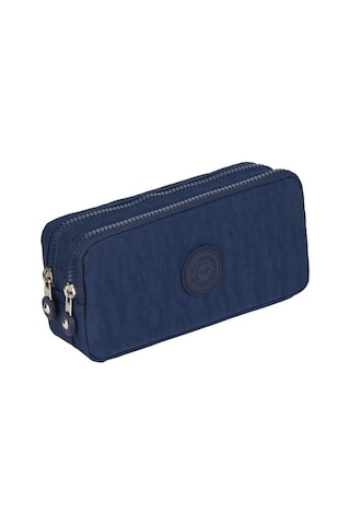 2 Bölmeli Krinkıl Kumaş Su Geçirmez Kalemlik Syg124-lacivert