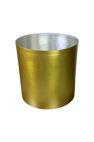 Cihan Çiçekçilik Gold Galvaniz Saksı 30x30 Paslanmaz Gold