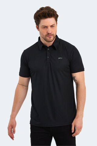 Slazenger Sloan Erkek Polo Yaka Siyah Tişört Siyah