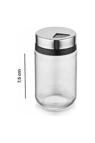 Qlux Premium Cam Tuzluk Biberlik - 370 Ml Gri