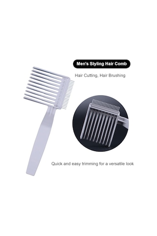 Yifomall Erkek Saç Kesimi Tarak - Anti Statik Düz Saç Fırçası Beyaz