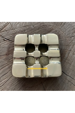 Dmr Gold Pirinç Küllük Puro Küllüğü Siğara Küllük 10 10cm Parlak Sarı