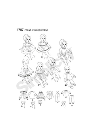 10 Is Shoes Simplicity Kesim Şablonu 4707 Bir Elbise Oyuncak Bebek Açik Mavi