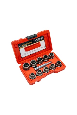 6124 Hasarlı Civata Ve Somun Sökme 1/2" Lokma Takımı 11 Parça