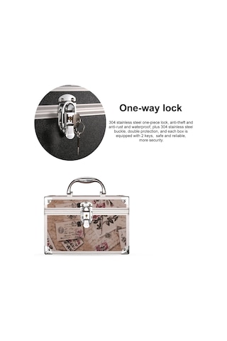 Mufunye Kozmetik Saklama Kutusu, Çok İşlevli, Bej