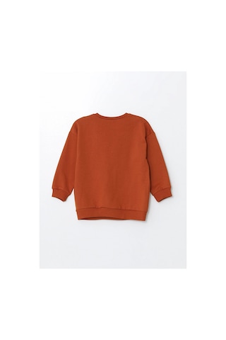 LC Waikiki Lcw Bisiklet Yaka Uzun Kollu Basic Erkek Bebek Sweatshirt Ve Eşofman Alt 2'li Turuncu