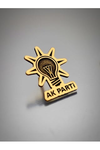 Ak Parti Dekope Kesim Yaka Rozeti Altın