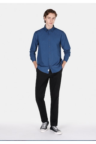 Colin's Colins Regular Fit Shirt Neck Düz Erkek Lacivert Uzun Kol Gömlek Cl1073845 Cl1073845 Q1.v2 Nav Lacivert