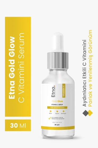 Etna Pharma Gold Glow Leke Karşıtı & Aydınlatıcı C Vitamini Serum 30 Ml Biotin, Glycerin, Panthenol Etna Pharma Gold Glow Leke Karşıtı & Aydınlatıcı C Vitamini Serum 30 Ml Biotin, Glycerin, Panthenol