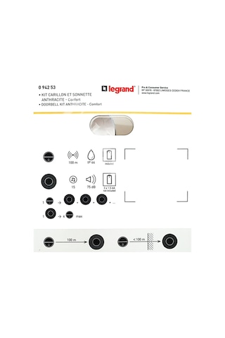 Legrand 094253 Comfort Kablosuz Zil 100 Metre Menzil
