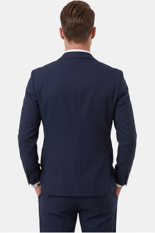 Deep Sea Deepsea Lacivert Premium Çizgi Dokulu Slim Fit Likralı 2 Li Erkek Takım Elbise 2600821