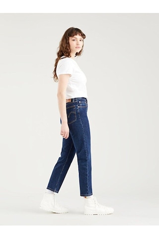 Levi's 501 Crop Kadın Jean Pantolon - Salsa Stonewash-8870 Dark İndigo - Flat Finish