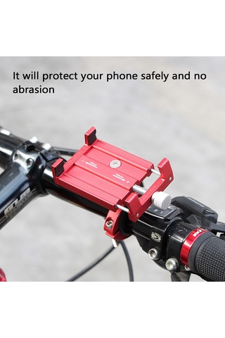 Suofeng Kırmızı Alüminyum Bisiklet Telefon Tutucu, Dağ Bisikleti Navigasyon Stantı, Sabitleyici Aparatı Diğer