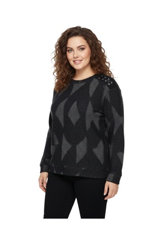 Linsolita Kadın Sıfıryaka Sweatshirt Bgl-st05113 Siyah