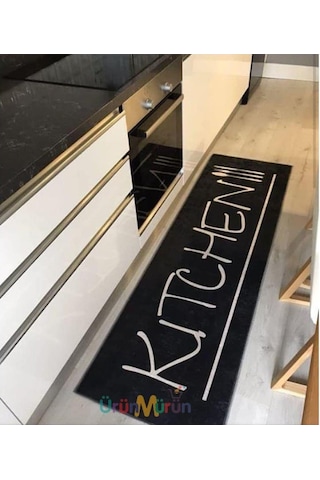 Kitchen Tezgah Önü Soğuk Geçirmez Kaymaz Taban Mutfak Halısı Düz (326584877)