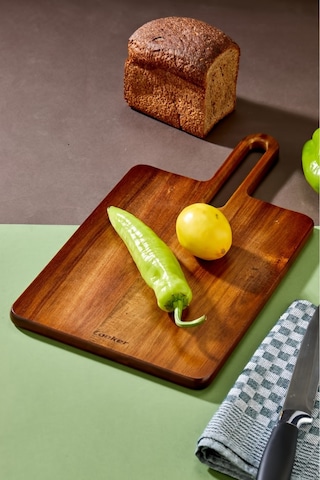 Cooker Lüx 40x22 Cm Akasya Ağacı Kesme Tahtası Kahverengi