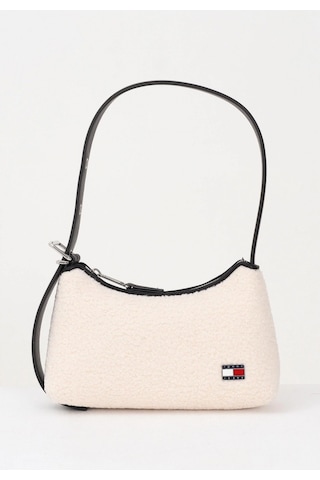Tommy Hilfiger Tjw Cool Kürk Dokulu Omuz Kadın Beyaz Omuz Çantası Aw0aw18011ybh Beyaz