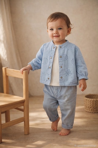 Civil Baby Fistolu Kanvas Oversize 6-18 Ay Ceket - Mavi Soft Mavi