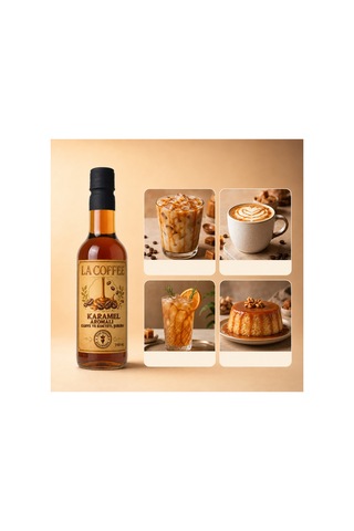 La Coffee Karamel Aromalı Kahve Ve Kokteyl Şurubu 750 Ml - %100 Pancar Şekerli Diğer