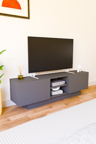 Dora Tv Sehpası, Tv Standı, Televizyon Ünitesi Antrasit