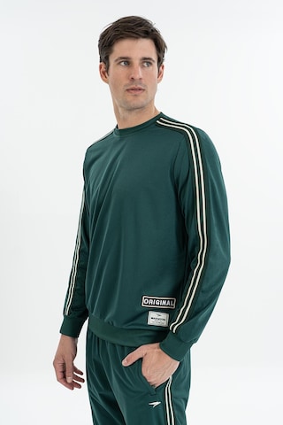 Maraton Comfort Erkek Bisiklet Yaka Yeşil Sweatshirt Yeşil