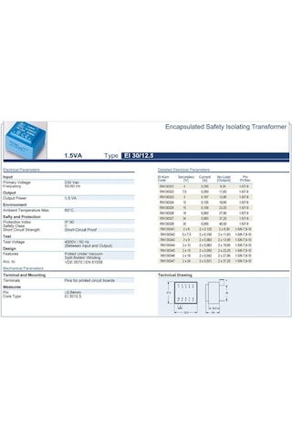 Trafo El-kom 1,5va 0-6v Mavi Rn130321
