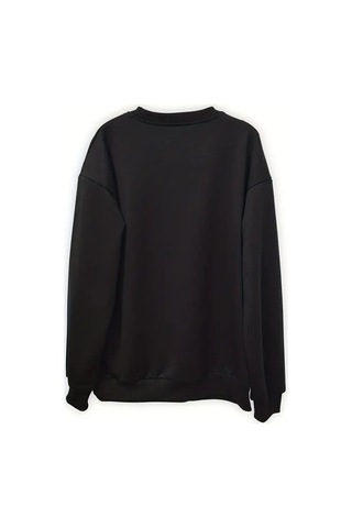 Uyguntarz Korku Karakterleri Baskılı Unisex Oversize Sweatshirt Antrasit