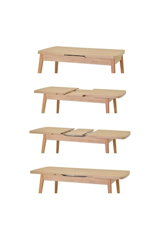 Vilinze Deniz Sandalye Avanos Ahşap Mdf Açılır Mutfak Masası Takımı - 70x120+30 Cmavns-70120ak-nn-deniz-d33-naturel-sgmbyz Beyaz