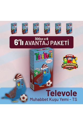 Televole Muhabbet Kuşu Yemi Ts- 6 Adet 300 G