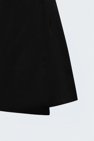 Sateen Saten Şort Etek - Siyah-137984