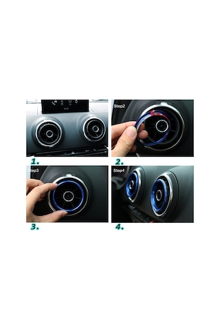 Audi A3 Havalandırma Çerçevesi 4 Parça Gri A3 8V