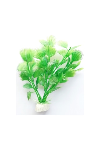Plastik Süs Yapay Fanus Akvaryum Bitkisi Dekoru 13 Cm - Yeşil